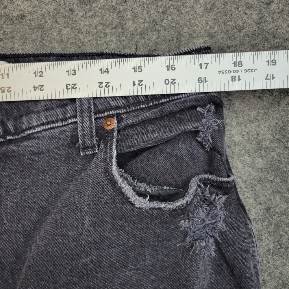 Abercrombie & Fitch Jeans Womens 33 Gray 90s Straight Ultra High Rise Y2K Boho - Picture 7 of 12